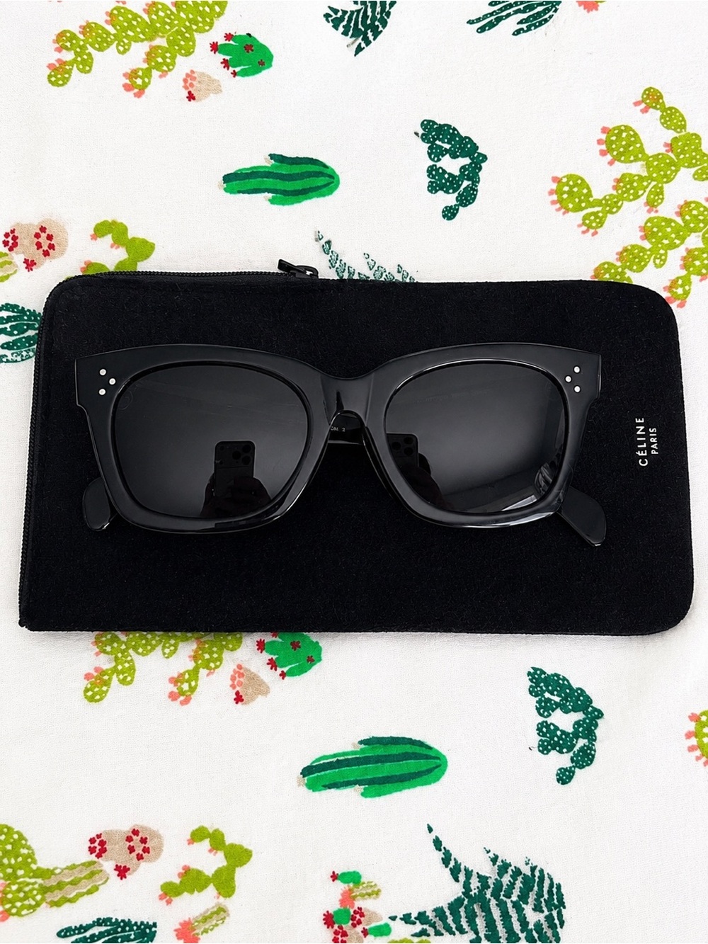 Rare Authentic Celine CL41035/F/S 807BN Black Sunglasses + Original Celine Pouch - Picture 3 of 9